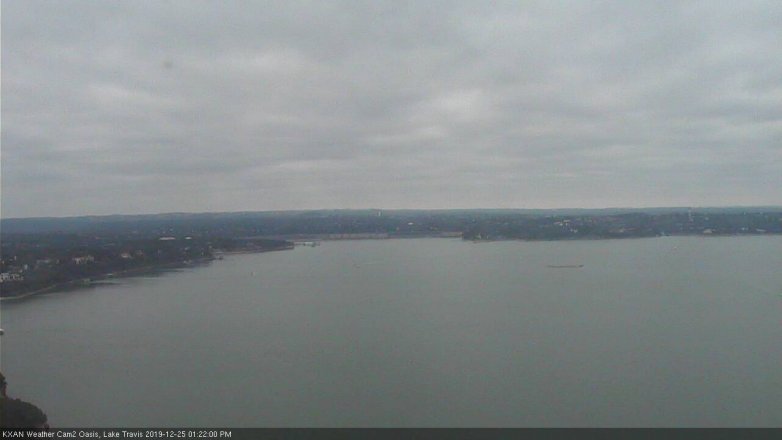 Lake Travis webcam, December 25, 2019 1:25 PM CT