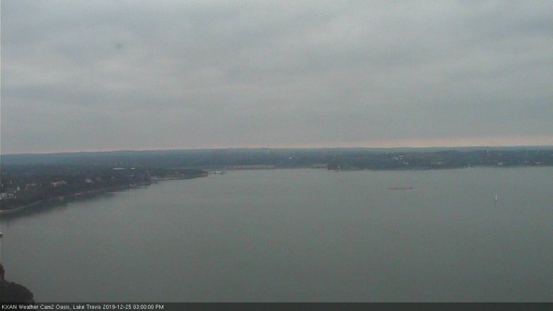 Lake Travis webcam, December 25, 2019 3:00 PM CT