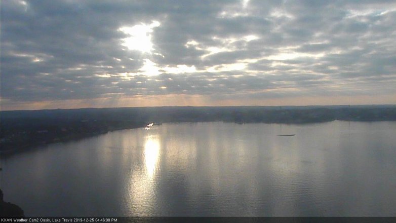 Lake Travis webcam, December 25, 2019 4:45 PM CT