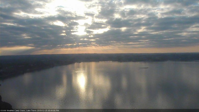 Lake Travis webcam, December 25, 2019 5:00 PM CT