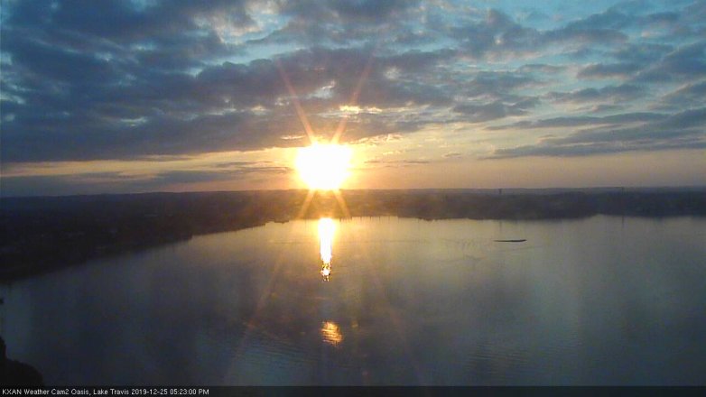 Lake Travis webcam, December 25, 2019 5:25 PM CT