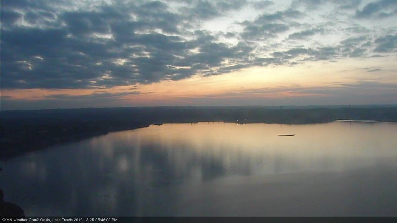Lake Travis webcam, December 25, 2019 5:45 PM CT