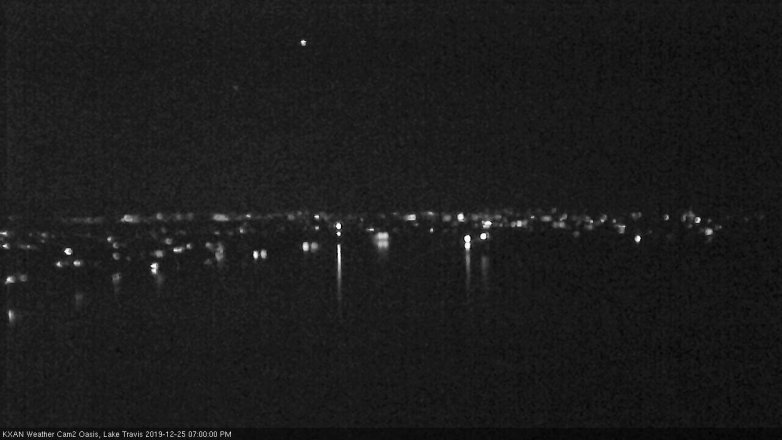 Lake Travis webcam, December 25, 2019 7:00 PM CT