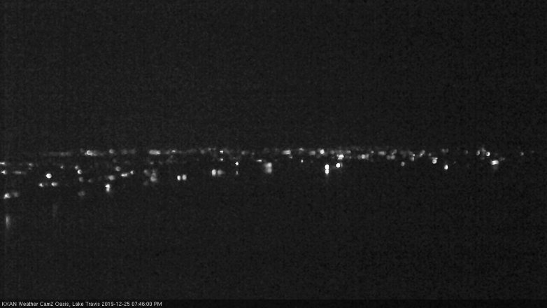 Lake Travis webcam, December 25, 2019 7:45 PM CT