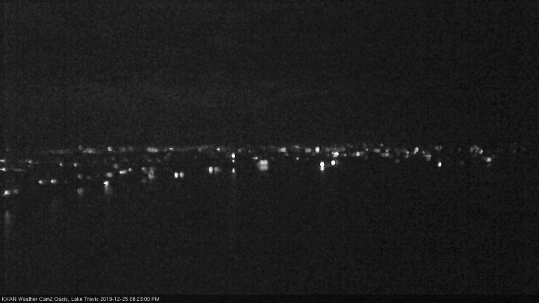Lake Travis webcam, December 25, 2019 8:25 PM CT