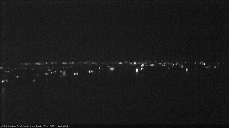Lake Travis webcam, December 25, 2019 11:00 PM CT