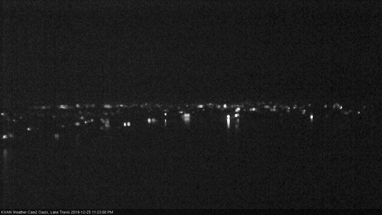 Lake Travis webcam, December 25, 2019 11:25 PM CT