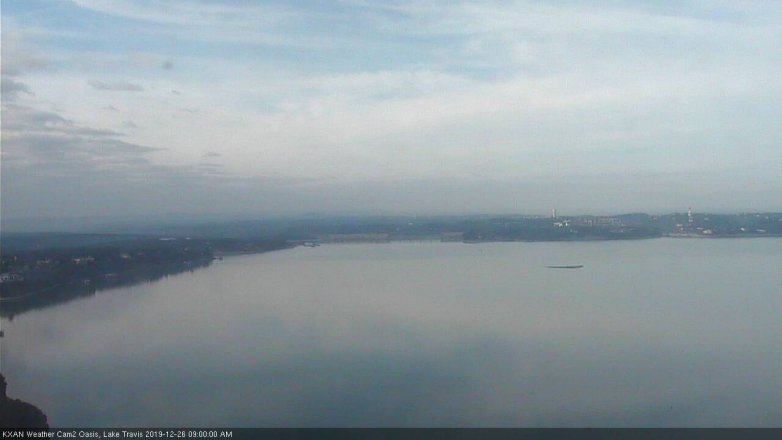 Lake Travis webcam, December 26, 2019 9:00 AM CT