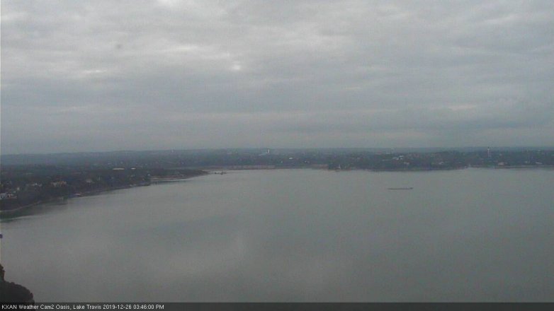 Lake Travis webcam, December 26, 2019 3:45 PM CT