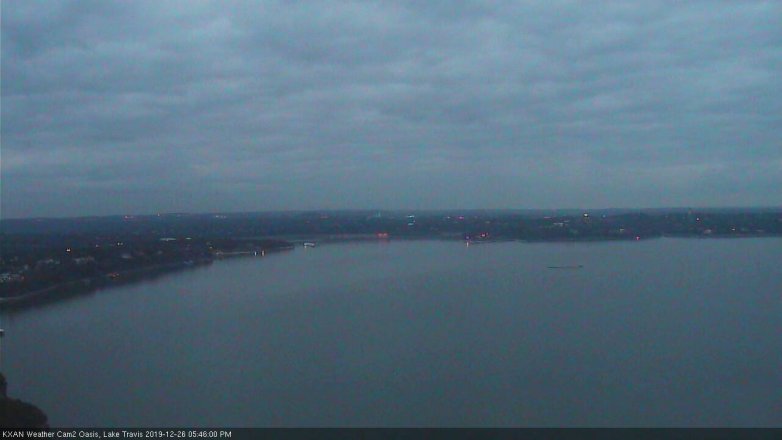 Lake Travis webcam, December 26, 2019 5:45 PM CT