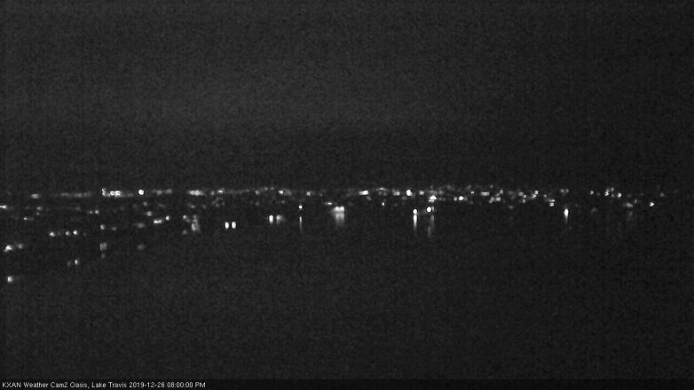 Lake Travis webcam, December 26, 2019 8:00 PM CT