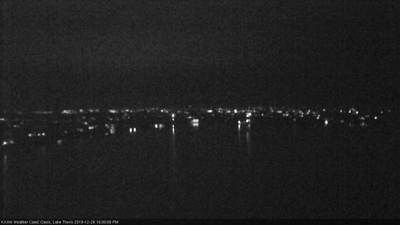 Lake Travis webcam, December 26, 2019 10:00 PM CT