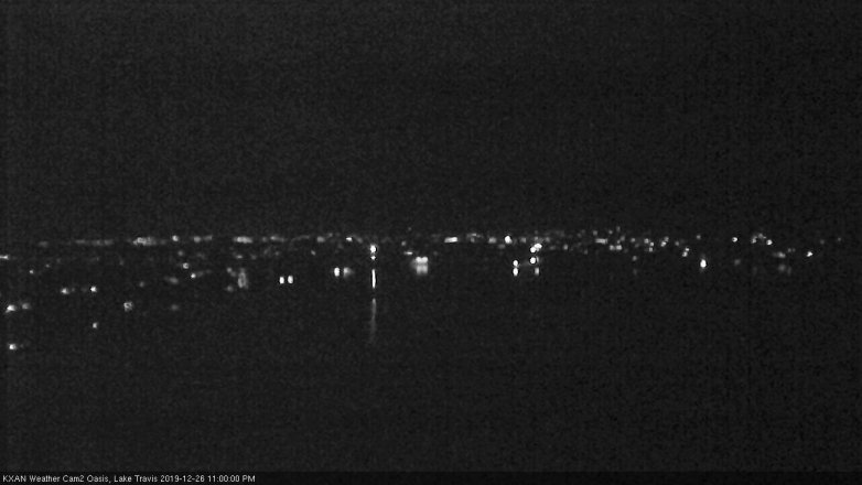 Lake Travis webcam, December 26, 2019 11:00 PM CT