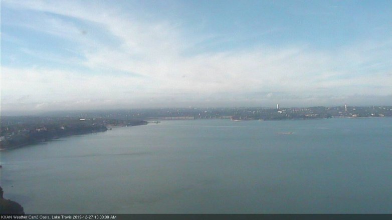 Lake Travis webcam, December 27, 2019 10:00 AM CT
