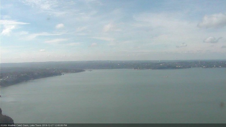 Lake Travis webcam, December 27, 2019 12:00 PM CT
