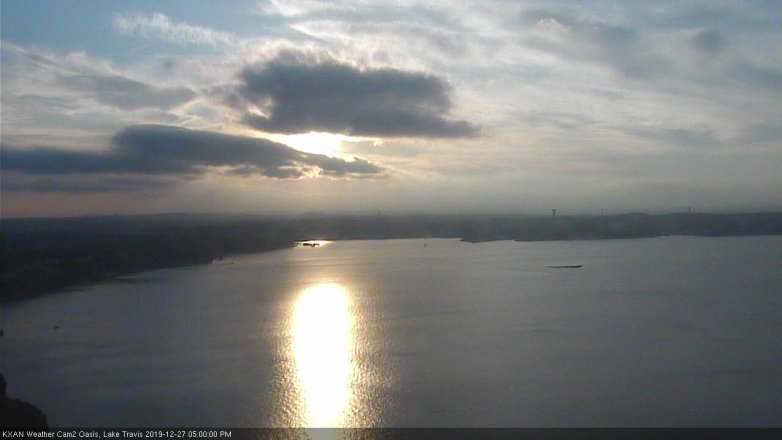 Lake Travis webcam, December 27, 2019 5:00 PM CT