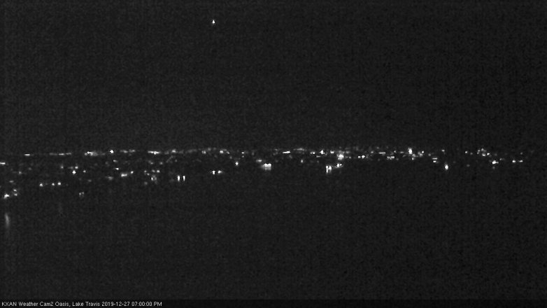 Lake Travis webcam, December 27, 2019 7:00 PM CT