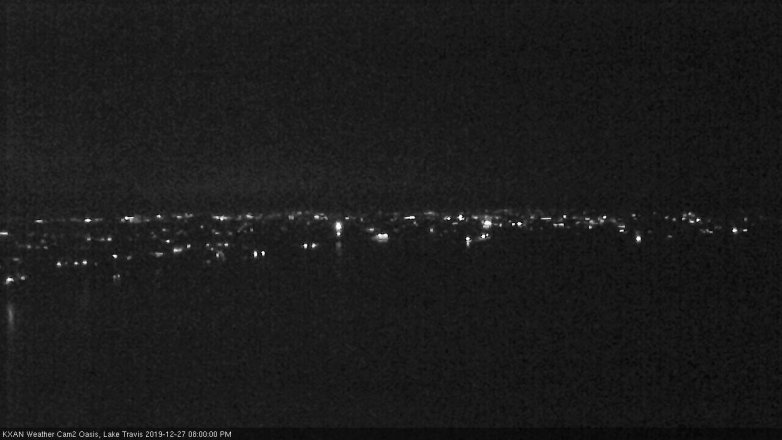 Lake Travis webcam, December 27, 2019 8:00 PM CT