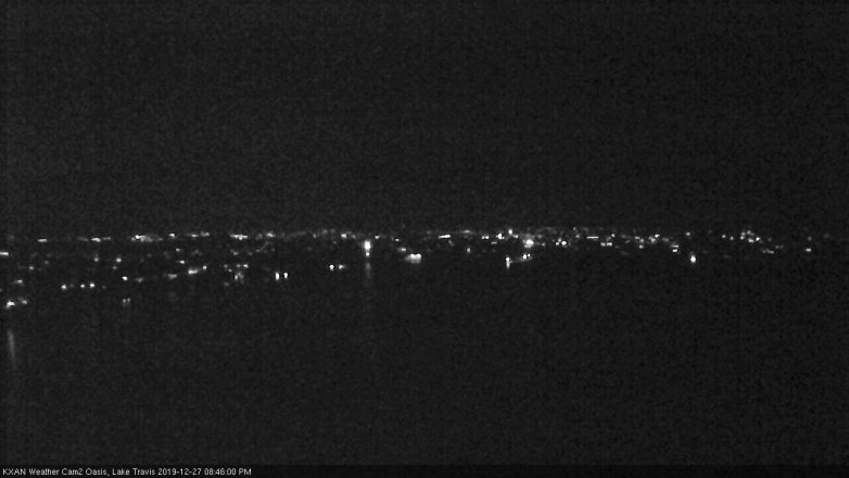 Lake Travis webcam, December 27, 2019 8:45 PM CT