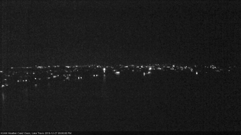 Lake Travis webcam, December 27, 2019 9:00 PM CT