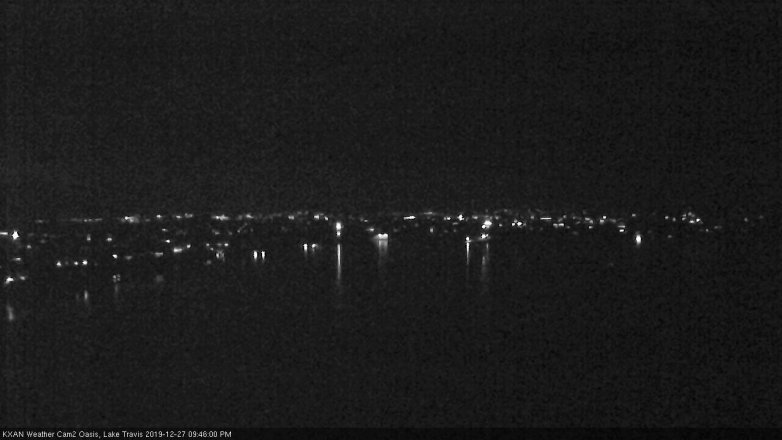 Lake Travis webcam, December 27, 2019 9:45 PM CT