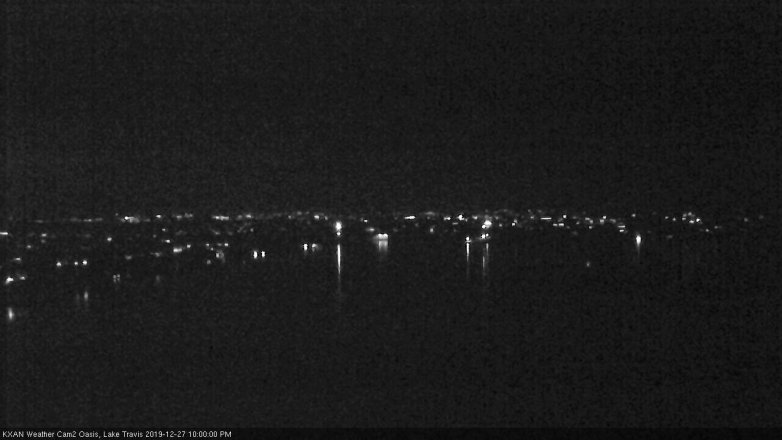 Lake Travis webcam, December 27, 2019 10:00 PM CT
