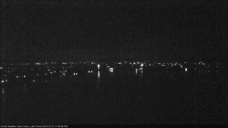 Lake Travis webcam, December 27, 2019 11:00 PM CT