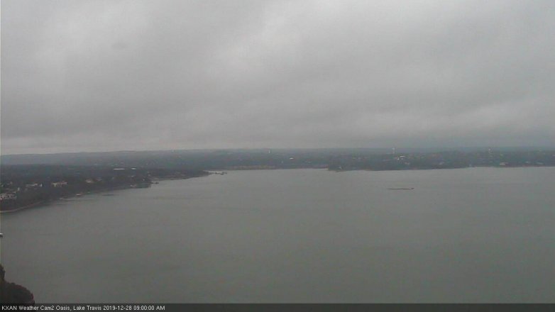 Lake Travis webcam, December 28, 2019 9:00 AM CT