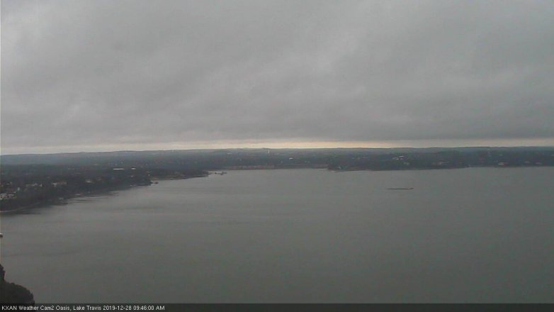 Lake Travis webcam, December 28, 2019 9:45 AM CT