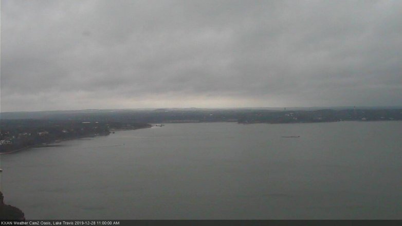 Lake Travis webcam, December 28, 2019 11:00 AM CT