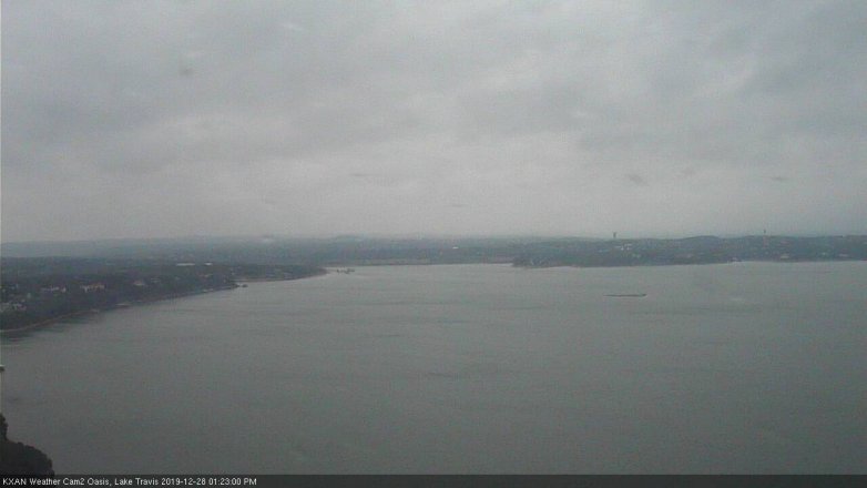 Lake Travis webcam, December 28, 2019 1:25 PM CT