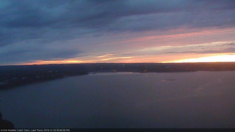 Lake Travis webcam, December 28, 2019 5:45 PM CT