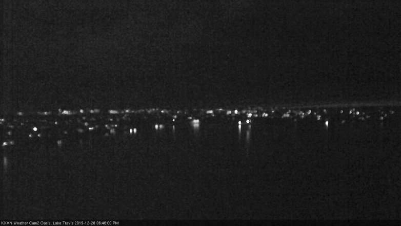 Lake Travis webcam, December 28, 2019 6:45 PM CT