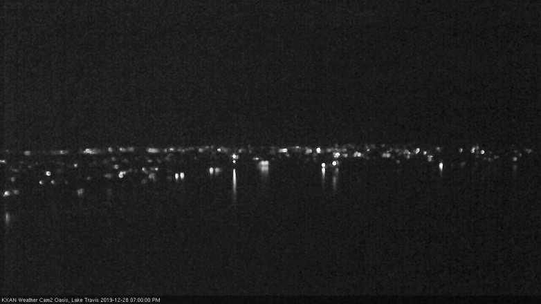 Lake Travis webcam, December 28, 2019 7:00 PM CT