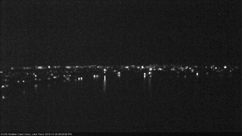 Lake Travis webcam, December 28, 2019 8:00 PM CT