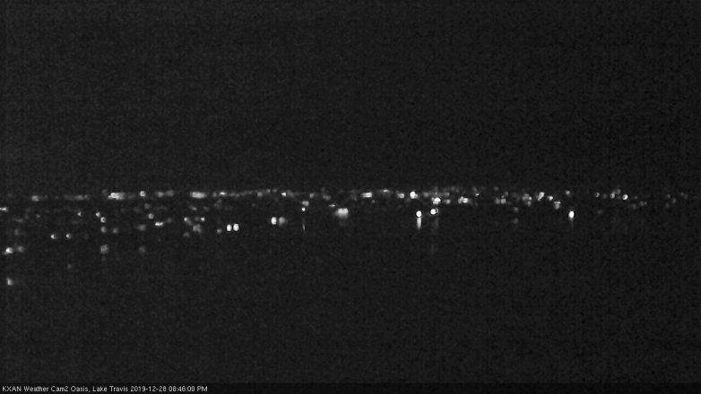 Lake Travis webcam, December 28, 2019 8:45 PM CT