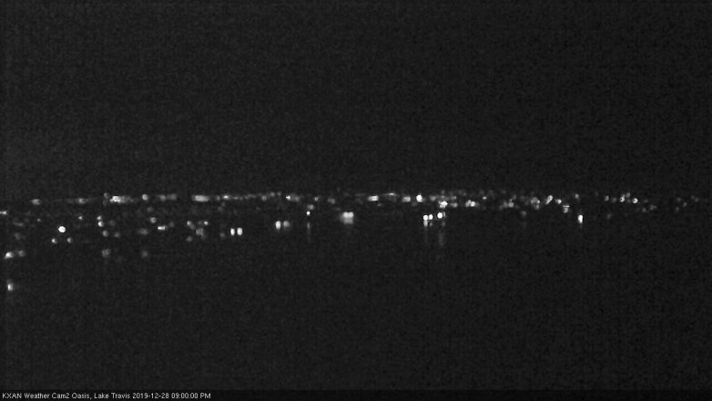 Lake Travis webcam, December 28, 2019 9:00 PM CT