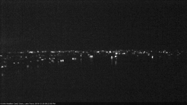Lake Travis webcam, December 28, 2019 9:25 PM CT