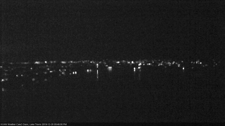 Lake Travis webcam, December 28, 2019 9:45 PM CT