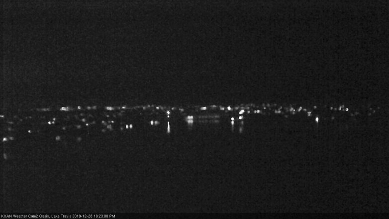 Lake Travis webcam, December 28, 2019 10:25 PM CT