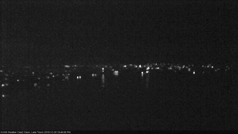 Lake Travis webcam, December 28, 2019 10:45 PM CT