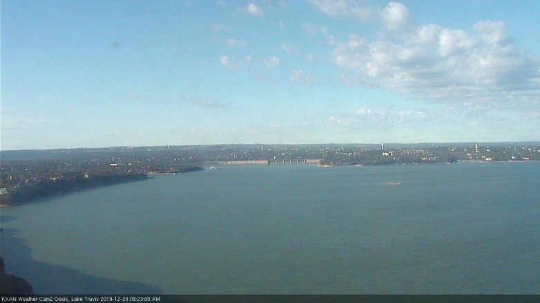 Lake Travis webcam, December 29, 2019 9:25 AM CT