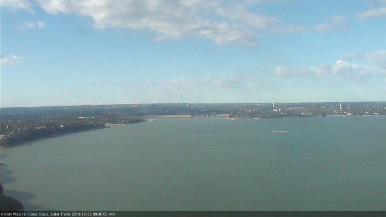 Lake Travis webcam, December 29, 2019 9:45 AM CT