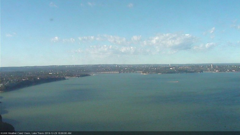 Lake Travis webcam, December 29, 2019 10:00 AM CT