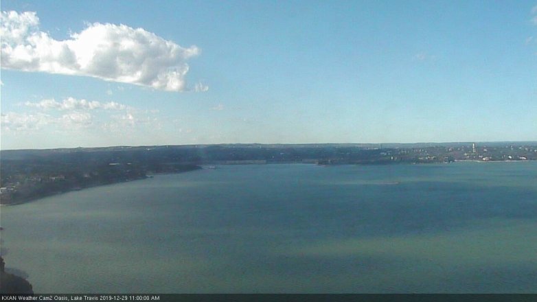 Lake Travis webcam, December 29, 2019 11:00 AM CT