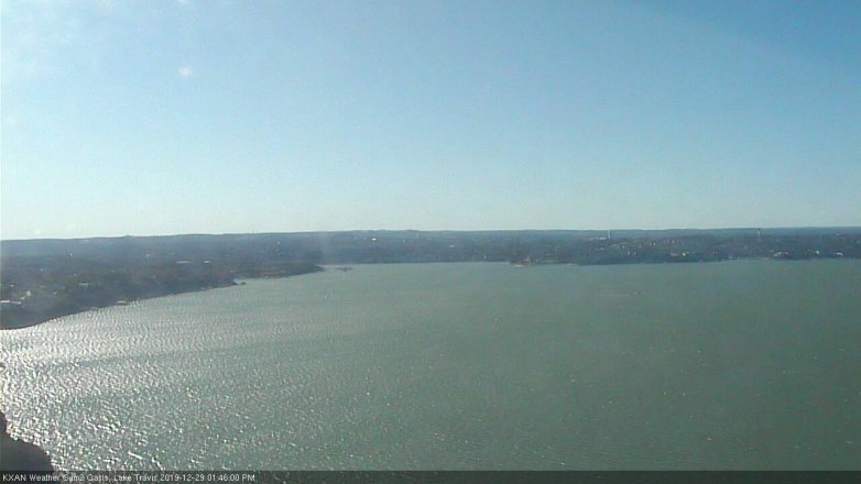 Lake Travis webcam, December 29, 2019 1:45 PM CT