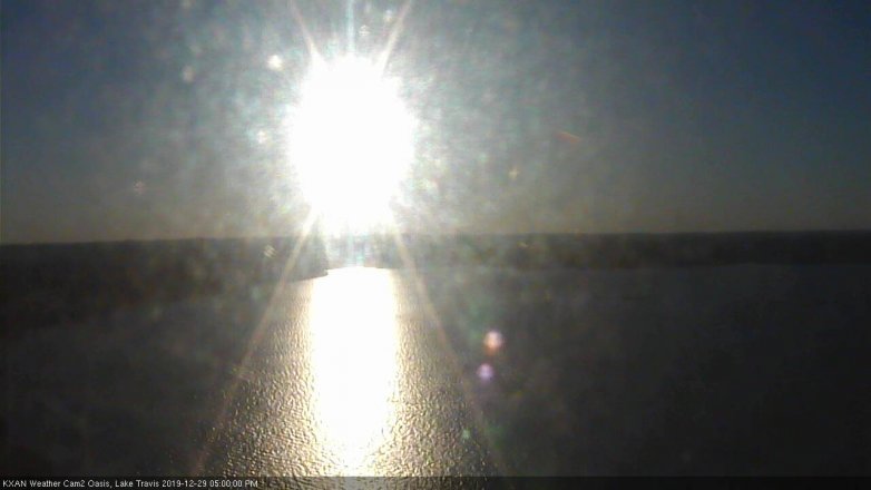 Lake Travis webcam, December 29, 2019 5:00 PM CT