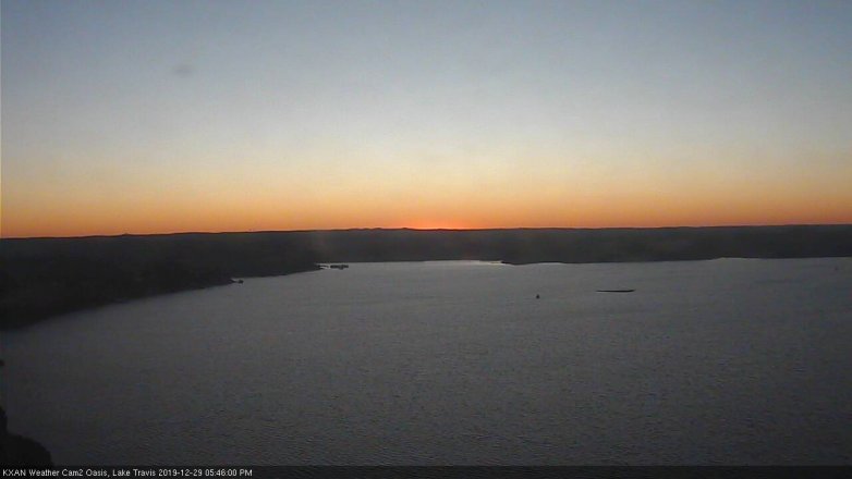 Lake Travis webcam, December 29, 2019 5:45 PM CT