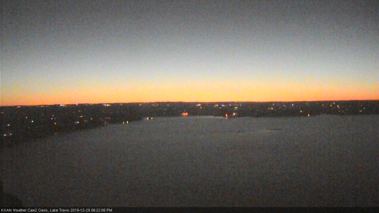 Lake Travis webcam, December 29, 2019 6:25 PM CT