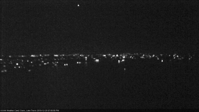 Lake Travis webcam, December 29, 2019 7:00 PM CT